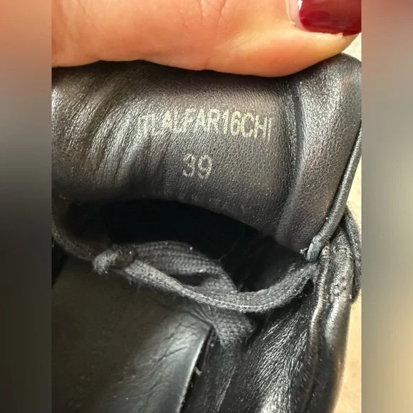 Burberry Quilted Leather Sneakers – Black with White Soles - Picture 6 of 7